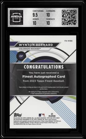 2023 Topps Finest Wynton Bernard #FA-WBE Auto Green Wave #/99 10