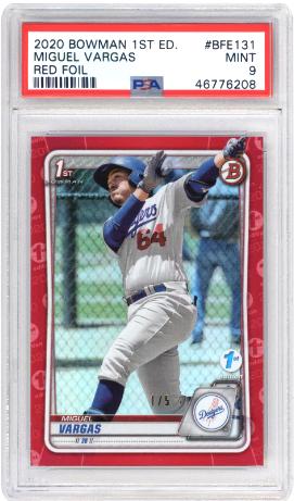 2020 Bowman 1st Edition #BFE131 Miguel Vargas Red Foil