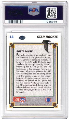Brett Favre #13 1991 Upper Deck Rookie