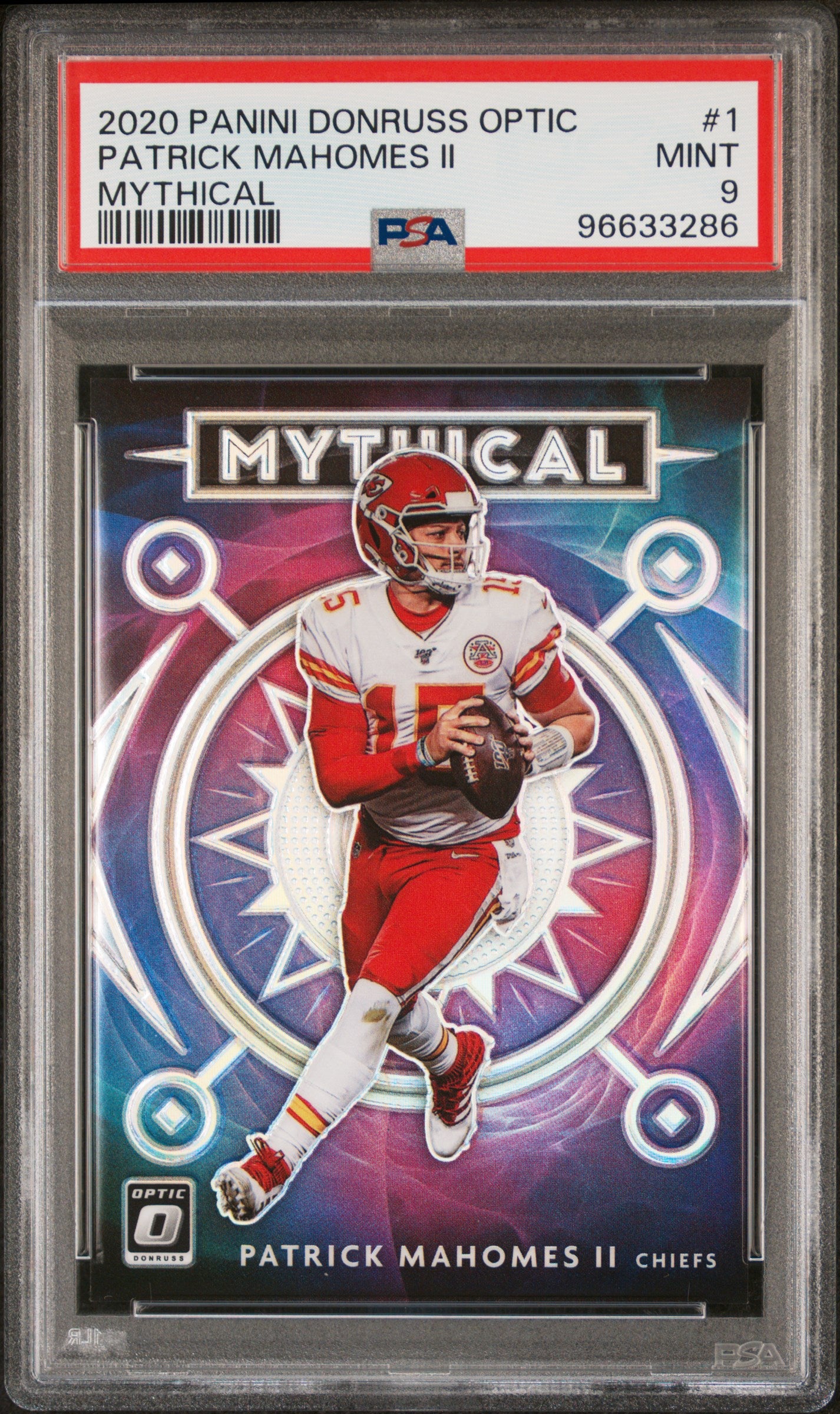 2020 Panini Donruss Optic Mythical #1 Patrick Mahomes Ii Mythical PSA 9