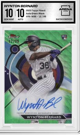 2023 Topps Finest Wynton Bernard #FA-WBE Auto Green Wave #/99 10