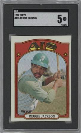 1972 Topps #435 Reggie Jackson SGC 5