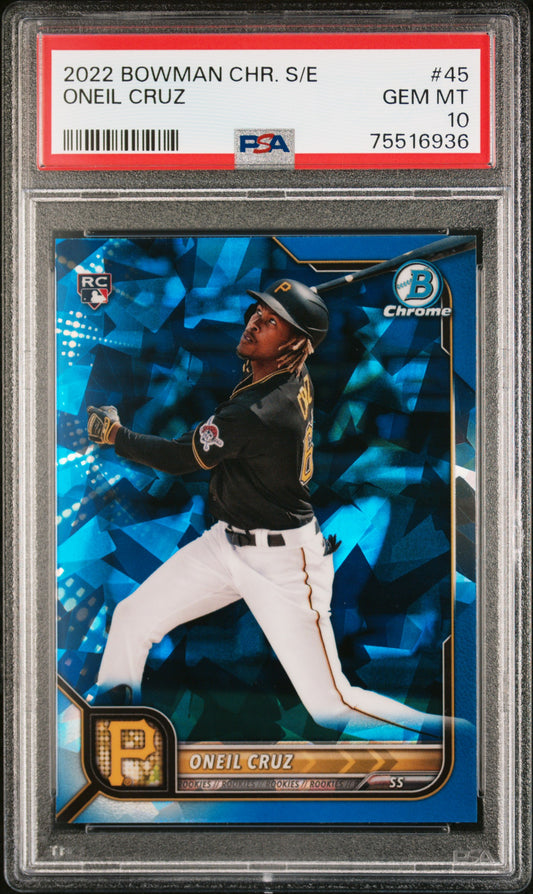 2022 Bowman Chrome Sapphire Edition #45 Oneil Cruz 10