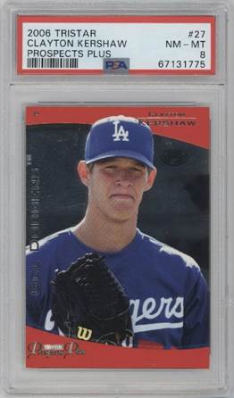 2006 Tristar Prospects Plus #27 Clayton Kershaw Prospects Plus PSA 8