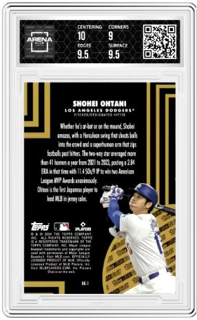 2024 Topps Update #BG-1 Shohei Ohtani Topps Black Gold Other 9.5