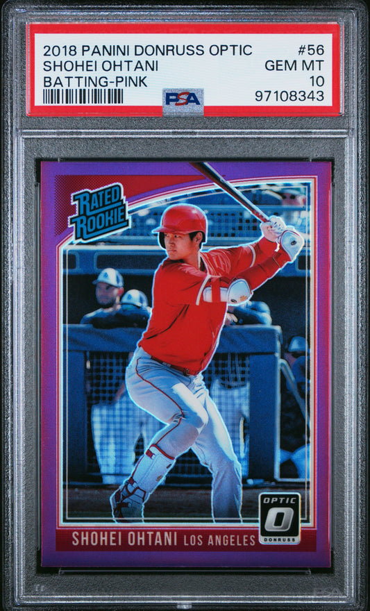 2018 Panini Donruss Optic #56 Shohei Ohtani Pink Batting Rookie