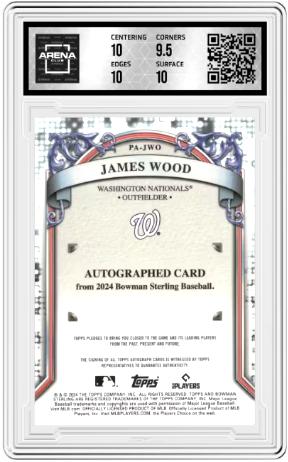 2024 Bowman Sterling #PA-JWO James Wood Prospect Auto Speckle Refractor