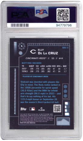 2024 Bowman #BAI-1 Elly De La Cruz Bowman A.I. PSA 10