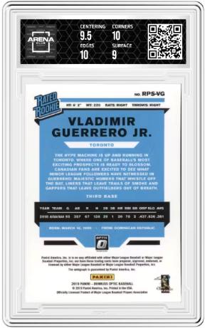 2019 Donruss Optic #RPS-VG Vladimir Guerrero Jr. Rated Rookie Signatures Auto