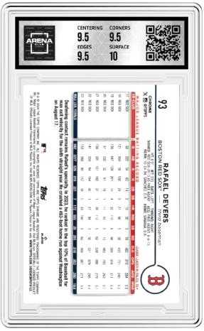 2024 Topps Chrome Logofractor Edition #93 Rafael Devers Green MLB Ref #/99