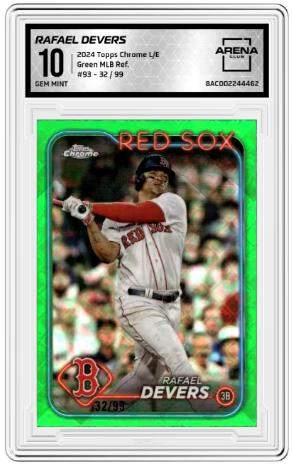 2024 Topps Chrome Logofractor Edition #93 Rafael Devers Green MLB Ref #/99