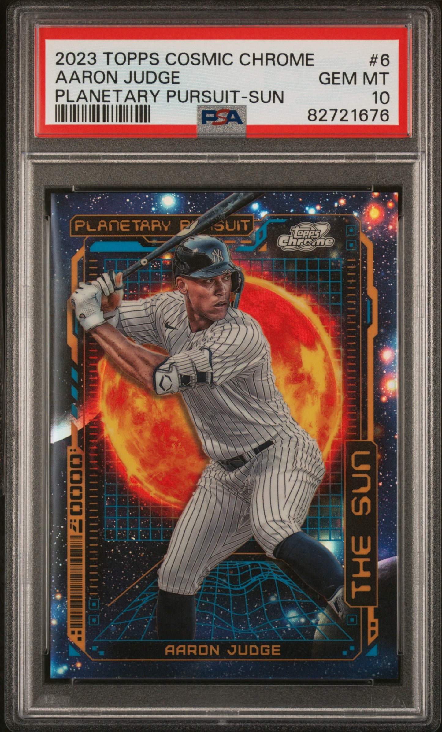 2023 Topps Cosmic Chrome #6 Aaron Judge Planetary Pursuit Sun PSA 10