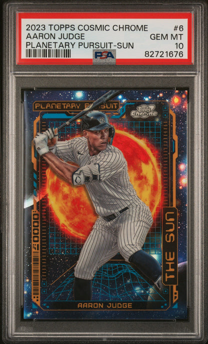 2023 Topps Cosmic Chrome #6 Aaron Judge Planetary Pursuit Sun PSA 10