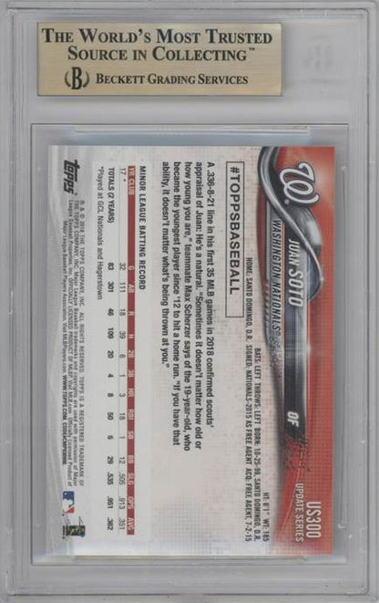 2018 Topps Update #US300a Juan Soto BGS 10