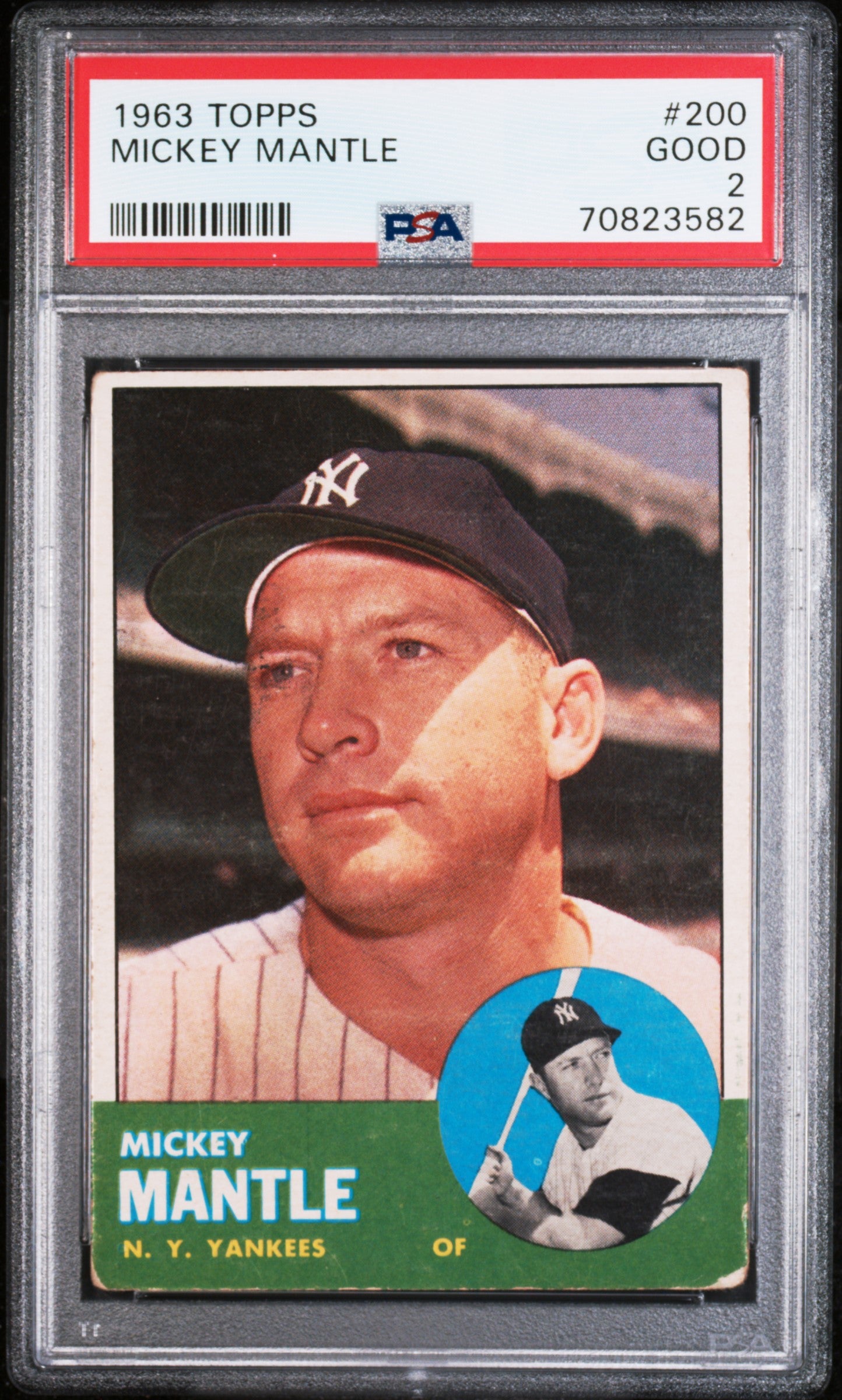 1963 Topps #200 Mickey Mantle PSA 200