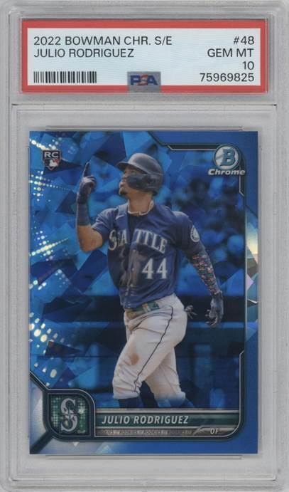 2022 Bowman Chrome Sapphire Edition #48 Julio Rodriguez PSA 10