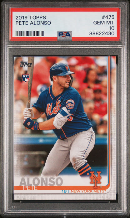 2019 Topps #475 Pete Alonso PSA 10