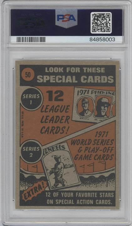 1972 Topps #50 Willie Mays PSA 6