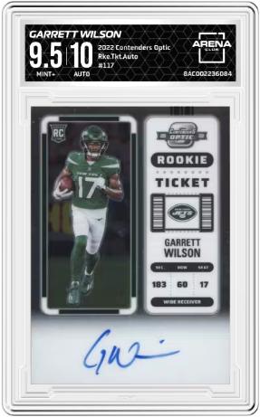 Garrett Wilson  #117  2022 Panini Contenders Optic Rke.Tkt.Auto