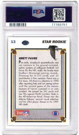 Brett Favre  #13 1991 Upper Deck Rookie