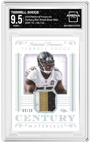 Terrell Suggs 2015 Panini National Treasures #CM-TS Relic #/10