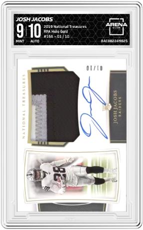 Josh Jacobs 2019 Panini National Treasures #166 Holo Gold Other 9