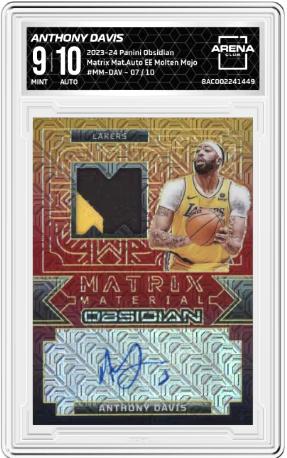 Anthony Davis 2014-15 Panini Spectra #MM-AD Millennial Relic Prizms Gold #/10