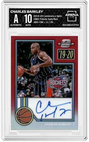 Charles Barkley 2019-20 Panini Contenders Optic #82-CBK Tribute Auto Gold #/10