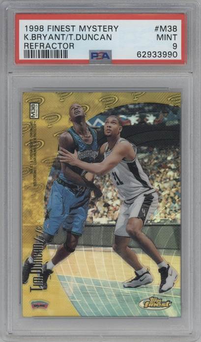 Kobe Bryant / Tim Duncan 1998-99 Finest #M38 Mystery Finest Refractors PSA 9