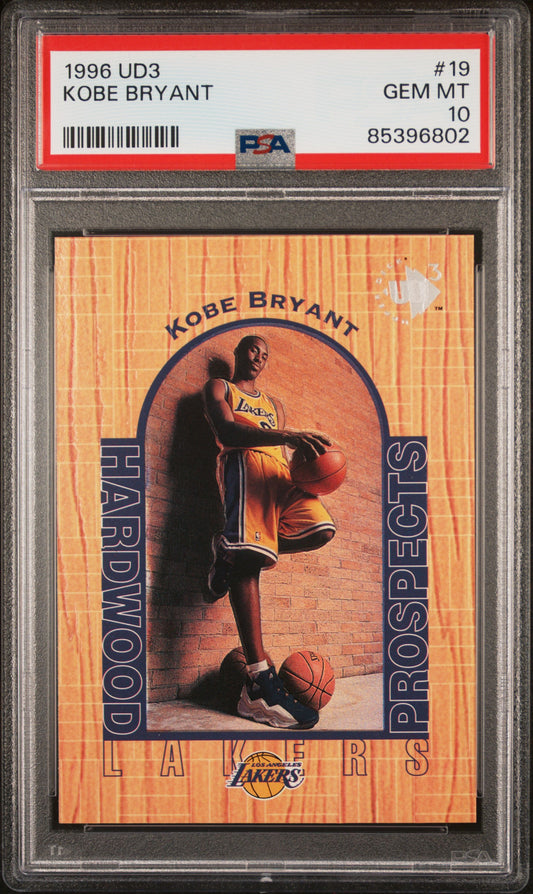 Kobe Bryant 1996 Ud3 #19 PSA 10 Rookie