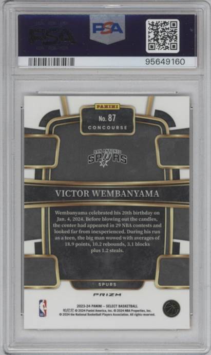 Victor Wembanyama 2023-24 Panini Select #87 Orange Flash Prizms