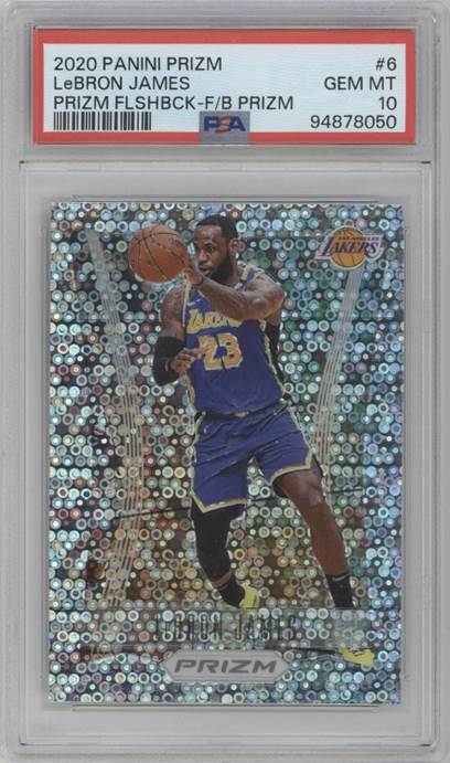 LeBron James 2020-21 Panini Prizm #6 Prizm Flashback Fast Break PSA 10