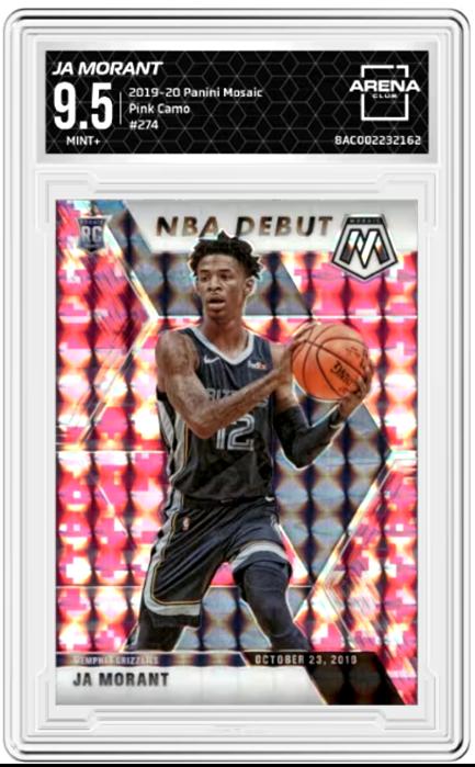 Ja Morant 2019-20 Panini Mosaic #274 Camo Pink Rookie