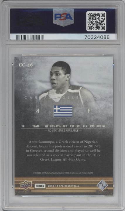 Giannis Antetokounmpo 2013-14 SP Authentic #CC-46 Canvas Collection Rookie