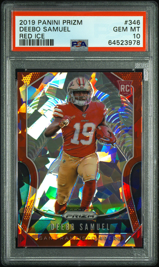 2019 Panini Prizm #346 Deebo Samuel Red Ice PSA 10